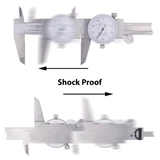Clockwise Toold DDLR-0805 Shock Proof Dial Caliper 8"